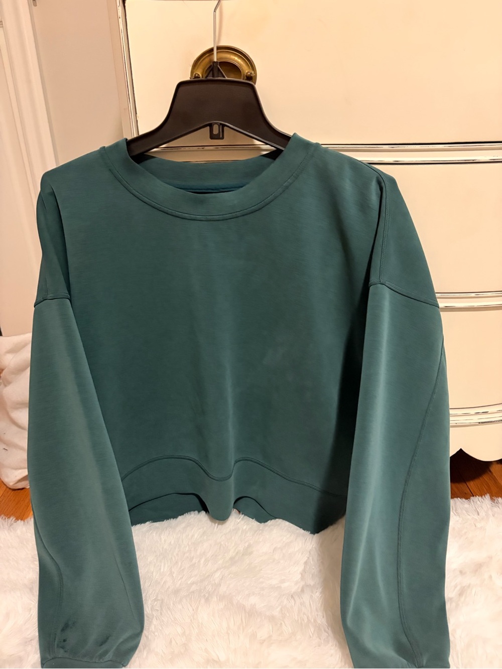 lululemon softstreme crewneck Teal Green Crewneck Sweatshirt